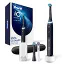 Oral-B iO Deep Clean + Whiten Rechargeable Electric Toothbrush with Visible Pressure Sensor, 2 Minute Timer, 5 Cleaning Settings, 1 iO5 Limited, 3 Toothbrush Heads, Travel Case & Refill Holder, Black