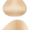 Hercicy 1 Pair Cotton Breast Forms Light Sponge Mastectomy Breast Cancer Support Bra for Women (D/E Cup)