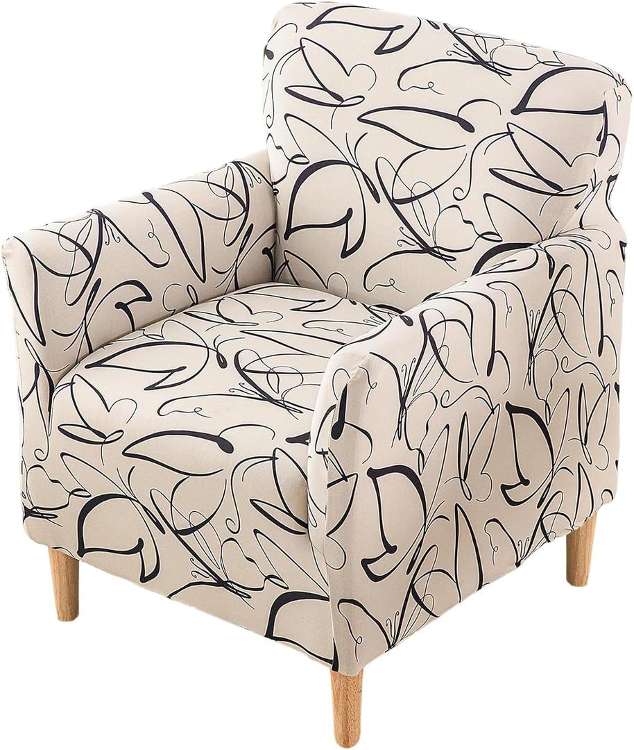 HAOYONG Banquet Armchair Slipcover Stretch Chair Covers with Arms 1-Piece Stretch Mid Century Modern Armchair Covers Removable Washable Anti-Slip Furniture Protector for Living Room HAOYONG Banquet Armchair Slipcover Stretch Chair Covers with Arms 1-Piece Stretch Mid Century Modern Armchair Covers Removable Washable Anti-Slip Furniture Protector for Living Room