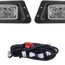 Golf Cart Adjustable Light Kit Fit for YAMAHA G22, 2 LED headlight, 2 LED taillight, 1 Basic wiring harness Instruction & hardware included, Black/Amber/Clear