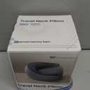 Purroch Advanced Memory Foam Neck Travel Pillow, Neck Pillow Airplane with Eye Mask & Ear Plugs, Designed for The Comfort of Travel & Office, Travel Pillow for Plane, Car, Home, Work, Grey