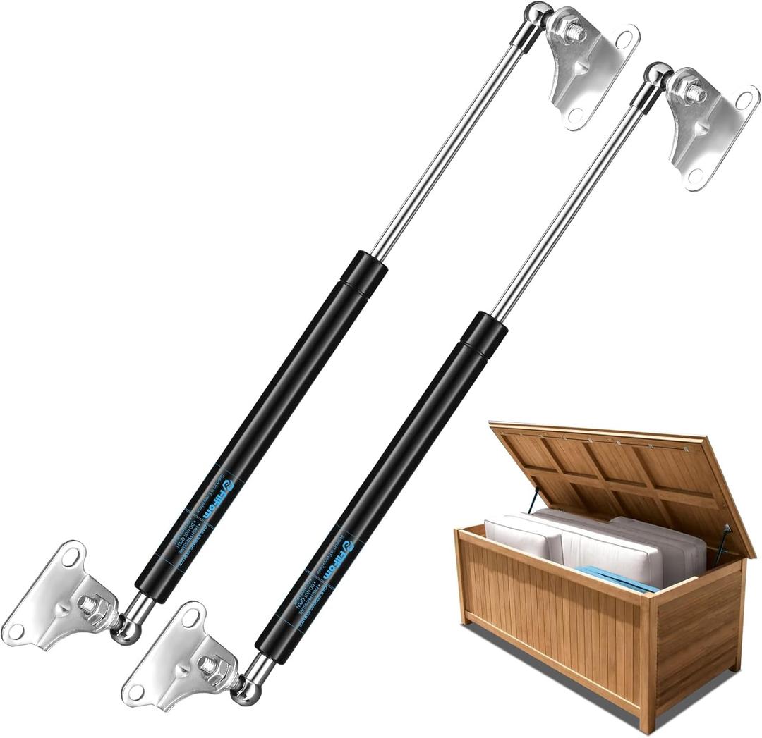 15 Inch Gas Struts for Heavy Lid, 67Lb/300N Gas Shocks Lift Support with L-Type Mounts for Tool Box Lid RV Bed Cabinet Door Floor Boat Hatch Storage, 2 PCS