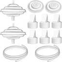 PumpMom-us Breast Pump Parts for Spectra, Replace Duckbill Valves, Tubes, Backflow Protector Membrane for Spectra S1 S2 9 Plus Breastpumps