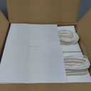 bagmad 100 Pack Sturdy Small White Kraft Paper Bags with Handles Bulk, Gift Bags 5.25x3.25x8 Inch, Craft Grocery Shopping Retail Party Favors Wedding Business Sacks (White, 100pcs)