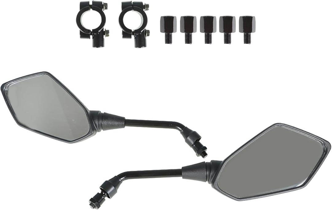 WFLNHB Rear View Side Mirrors With 10mm Clockwise Threaded Bolt Replacement for Can-Am Outlander