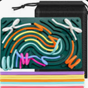 Sensory Activity Board, Silicone Sensory Fidget Toy for Kids, ADHD & Autism, Calming for Anxiety, Silent, No Mess, Sensory Toys for Kids 3+ & Adults with 20 Strings (Rainbow)