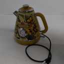 Hazel Quinn Retro Electric Kettle - 1.7L, 1200W Fast Boiling, All Stainless Steel Interior, Cordless, BPA-Free, Auto Shut-Off, Thermometer for Tea & Coffee - Floral Design by Artist Eduardo Recife