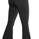 SUUKSESS Women Flare Leggings Scrunch Butt Lifting Bootcut High Waist Yoga Pants (Small, 14 Black)