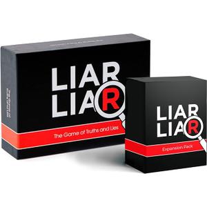 LIAR LIAR Party Game + Expansion Set - The Family Card Game of Truths and Lies for Kids, Tweens, Teens, College Students, Adults, Friends - Perfect for Fun Parties & Board Games Night with Your Group