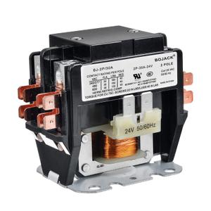 BOJACK 2 Poles FLA 30 Amp Coil 24 VAC Air Conditioner Condenser Compressor Contactor Motor Definite Purpose AC Contactor