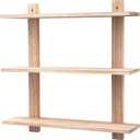 3 Tier Floating Shelves,Long Wall Shelf,Over The Toilet Shelves Bathroom Hanging Display Storage Rustic for Living Room Bedroom Kitchen Office Coffee Bar Decor Decorative,24 Inch,(Carbonized Black) (1 Pack)