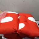 EAGLE PEAK Tufted Outdoor/Indoor High Back Patio Chair Cushions, Set of 2, 46'' x 22'', Red Mushroom