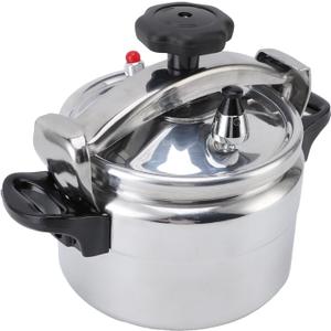 Stainless Steel Pressure Cooker,Universal Compound Bottom Presure Cooker with Safety Valves for Gas Cooktops Flat Top Cooktops Induction Cooktops (5L)