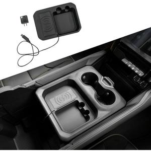 Xipoo 15W Wireless Charging Tray Compatible with 2019-2024 Dodge Ram Wireless Charger Pad Fast Charging Replacement for 2019-2024 Dodge Ram Accessories