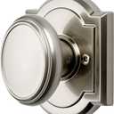 Baldwin Carnaby, Half Dummy Door Knob, Non-Turning Door Handle for Closet, French Door, With Microban Protection, in Satin Nickel Missing Parts