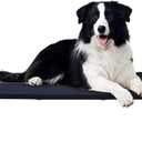 Portable Raised Cooling Steel-Framed Elevated Pet Bed, Elevated Mesh Pet Bed Durable Frame Dog Cot for Outdoor or Indoor Use with Skid-Resistant Feet Black Large (Medium) (40.0''Lx23.6"Wx8.20"TH)