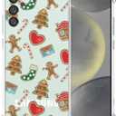Clear Christmas Phone Case for Samsung S23 FE,Xmas Santa's Cookie Pattern Slim Fit Soft Protective Cute Cover Boys Girls Phone Case for Samsung S23 FE-Santa's Cookie