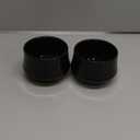 KRUVE IMAGINE Porcelain Latte Coffee Cups, Double Walled Espresso Cups, Glass Cups Set of Two - 8.5oz Thermal Spherical Design for Latte Art, Insulated Coffee Mugs for Heat Retention (Black)