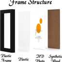 12x18 Picture Frame Set of 4, Black 12 x 18 Frame High Transparent Wall Gallery Poster Canvas Photo Frames for 12 by 18 inches