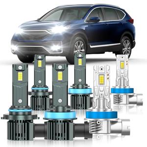ZSTOPCL Fit for Honda CRV 2015-2022 Light Bulbs, High/Low Beam Fog Light Bulbs Combo, 800% Brightness, 6000K Cool White, Plug and Play, Pack of 6