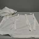 jinchan Tie Top Linen Kitchen Curtains Over Sink 26 Inch Length Tier Curtains Farmhouse Rustic Small Cafe Curtain for Bedroom Living Room Bathroom Half Window Light Filtering Privacy 2 Panels Crude