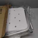 Vaunn Medical Deluxe Spa Shower Chair with Arms and Back, Bath Seat for Seniors, 350 lbs Max Weight, White With Light Gray Arms