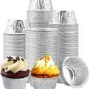 300 Pack Aluminum Foil Ramekin, Disposable Ramekins 4 Oz Aluminum Cupcake Size Perfect Baking Cups Aluminum Ramekins for Souffle & Creme Brulee Baking, Appetizer