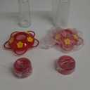 Hummingbird Feeder, Glass Bottle Bird Feeders, 5 Feeding Ports (Red & Yellow)