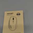 TECKNET Wireless Mouse Jiggler, USB-C Rechargeable Mouse, Silent Mouse with USB-C Adapter, 6400 DPI Ergonomic Mouse, Build-in Mouse Mover, 2.4G Computer Mice for Mac, Laptop, Desktop, PC (Grey)