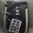 FREESOO Leather Car Seat Covers Full Set, Waterproof Black Seat Covers for Cars Trucks SUV, Luxury Car Seat Covers Front Seats and Back, Automotive Car Seat Cushion Protector Fit for Most Vehicles (#1 F9 Full Set - 5Pack, Black-Red Line)