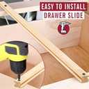Maitys Wooden Drawer Slides Bottom Mount Classic Center Guide Track with Metal Slide Glides Traditional Wood Drawer Rails for Dresser Replacement (22 Inches,2 Pcs)