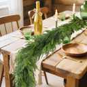 6FT Artificial Norfolk Pine Garland, Realistic Real Touch Christmas Garland, Faux Fake Greenery Garlands for Table, Mantle, Window, Stairs, Fireplace, Outdoor Indoor Christmas Decorations(1Pcs)