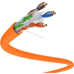 Dripstone CAT6 Ethernet Cable 1000ft Bulk Network LAN Wire 23AWG Solid UTP 550MHz High-Speed Internet Cable Gaming, Streaming, Office, Home Use, Pull Box, Cat6 Bulk, Stable Connectivity - Orange