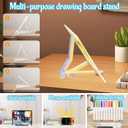 Cosmody Led Drawing Board, LED Note Board with 7 Colors, Led Drawing Board with Adjustable Stand and 12 Pens, Led Note Board with Colors, Dry Erase Board, Holiday Trend Gift (11.8 * 7.8in)