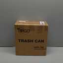 TIPGO Small Bathroom Trash Can with Lid Soft Close, 6 Liter / 1.6 Gallon Stainless Steel Garbage Can with Removable Inner Bucket, Step Pedal, Slim Trash Cans for Bedroom, Office, Kitchen (Orange)