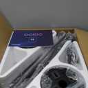 ocioc 42 inch Ceiling Fans with Lights and Remote, Dimmable Ceiling Fans with Reversible Quiet DC Motor, Flush Mount, 3CCT, Black Ceiling Fan for Bedroom Living Room Indoor/Outdoor