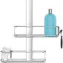 simplehuman Over-Door Shower Caddy, Stainless Steel and Anodized Aluminum