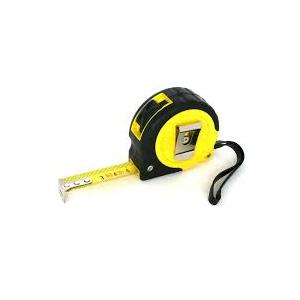 Aexit 7.5M 25FT Retractable Black Yellow Case Lock Button Measuring Tape