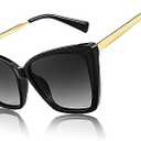 FEISEDY Trendy Polarized Women Sunglasses, Retro Womens Square Cat Eye Sun Glasses B4134