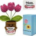 2 x Ucuber Thinking of Your Gifts Crochet Tulips Flowers for Mom