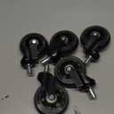 RidRed Office Chair Wheels - Replacement Rubber Wheels - Universal Fit 3 Inch Casters, Heavy-Duty Chair Casters, Noise Free, Fits 98% Chair, for All Floor (5) (Transparent)