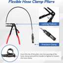 9PCS Hose Clamp Pliers Set, Hose Clamp Removal Tool for Automotive, Flexible Removing Clamps Pliers Automotive for Coolant Radiator Heater and Water Hose