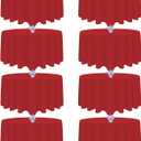 8 Pack Red Round Tablecloth 120 Inch Round Table Cloth, Wrinkle Resistant and Washable Tablecloth Polyester Fabric Table Cloth Round Cover for Dining Wedding Banquet Party