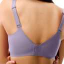 Seamless Bras for Women, Wireless Supportive Bra Comfortable No Underwire Full Coverage Push Up Bra Plus Size (M)