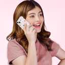 ZTOFERA for iPhone 14 Plus Case Clear,Cute Love Heart Ribbon Bow Tie Aesthetic Phone Case,Transparent Trendy Slim Soft Shockproof Protective Phone Cover for Women Girls,Peach Pink