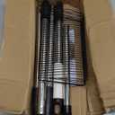 10-inch Heavy-Duty Metal Chicken Dung Scoop, 32 to 76" Long Chicken Coop Mucking Shovel with Stainless Steel Handle, 5-in-1 All-in-One Multifunctional Litter Sifting Tool for Chicken Coop Essentials