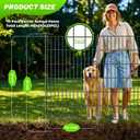 Toolterritary 10 Panels No Dig Garden Fence with Gate, 48in(H) x 26.0ft(L) Rustproof Metal Animal Barrier Fence, Outdoor Decorative Yard Fencing with Ground Stakes for Dogs, Rabbits, Patio