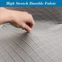 HFCNMY Stool Covers Rectangle,2 Pack Stretch Rectangle Bar Stool Covers Jacquard Vanity Stool Cover Washable Counter Stool Covers Saddle Seat Cover with Elastic Band for Wooden Metal Bench(Coffee)