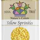 India Tree Nature's Colors, Yellow, Sugar Sprinkles for Baking and Decorating, Small, 2.7 Oz Jar (Pack of 1)