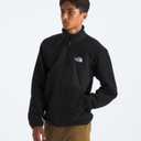 The North Face Boys' Yumiori Full Zip Jacket - Lightweight Fleece Coat, Open Hand Pockets, 2 Embroidered Logos, TNF Black, Large